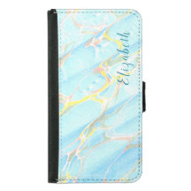 Blauw en Goud Print Zomer Modern Custom Name