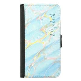 Blauw en Goud Print Zomer Modern Custom Name