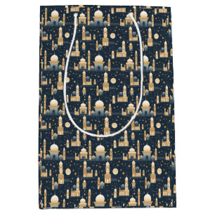 Blauw en goud Ramadan en Eid Medium Cadeauzakje