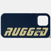 blauw en goud RUGGED GEEK Case-Mate iPhone Case (Achterkant (horizontaal))
