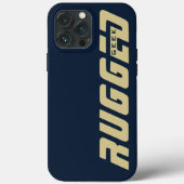 blauw en goud RUGGED GEEK Case-Mate iPhone Case (Achterkant)