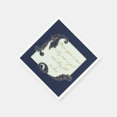 Blauw en goud servet (Hoek)