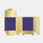 Blauw en Goud Snoep Favor Box Nautische Ankers Bedankdoosjes (Uitgevouwen)