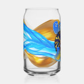 Blauw en Goud Speldag Blikvorm Glas (Voorkant)