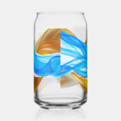 Blauw en Goud Speldag Blikvorm Glas (Rechts)
