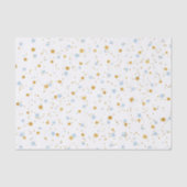 Blauw en Goud Sterren Confetti Weefselpapier Tissuepapier (Voorkant)