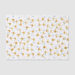 Blauw en Goud Sterren Confetti Weefselpapier Tissuepapier