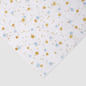 Blauw en Goud Sterren Confetti Weefselpapier Tissuepapier (Detail)