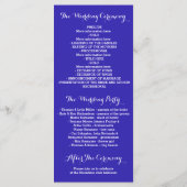 Blauw en Goud String Lights Programma Programmakaart (Achterkant)