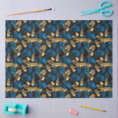 Blauw en Goud Tijger Serie Ontwerp 3 Tissuepapier (Craft)