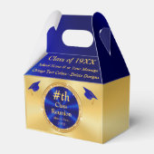 Blauw en Goud, Uniek, Klasse Reünie gunsten, Dozen Bedankdoosjes (Voorkant Zijde)