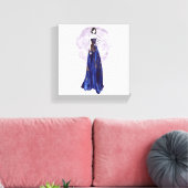 Blauw en Goud Verpakt Canvas Afdruk (Insitu (Woonkamer))