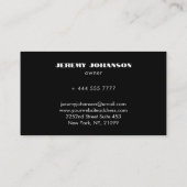 Blauw en goud visitekaartje (Achterkant)