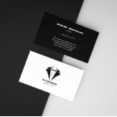 Blauw en goud visitekaartje