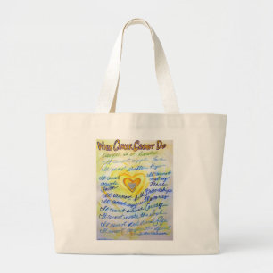 Blauw en goud wat kanker niet kan doen Canvas tas