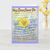 Blauw en goud wat kanker niet kan doen Wenskaart Kaart (Gele Bloem)