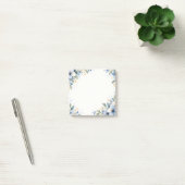 Blauw en goud waterverf bloem kader post-it® notes (Kantoor)