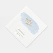 Blauw en Goud Waterverf Jongen Baby Sprinkle Servet (Hoek)