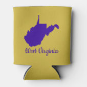 Blauw en Goud West Virginia Blikjeskoeler (Voorkant)