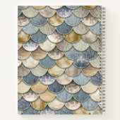 Blauw en Goud Zeemeermin Schalen Journal Notitiebo Notitieboek (Achterkant)
