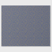 Blauw en goudabstract ontwerp cadeaupapier (Vlak)