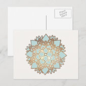 Blauw en goudblauw Briefkaart (Voorkant / Achterkant)