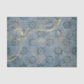 blauw en goudblauw tissuepapier (Voorkant)