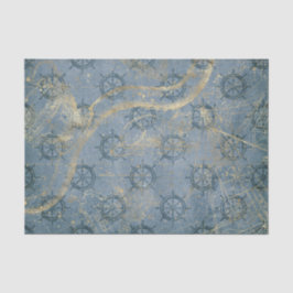  blauw en goudblauw tissuepapier