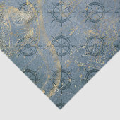 blauw en goudblauw tissuepapier (Detail)