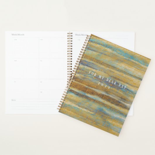 Blauw en gouden aquarel planner (Display)