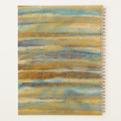 Blauw en gouden aquarel planner (Achterkant)