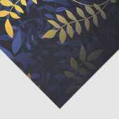 Blauw en gouden bladeren tissuepapier (Detail)