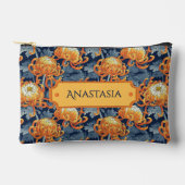Blauw en gouden chrysanten etui (Voorkant)