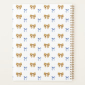 Blauw en Gouden Coquette Bow Planner (Achterkant)