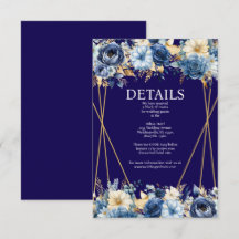 Blauw en Gouden Details Bijlagekaart