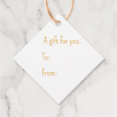 Blauw en Gouden Kerst Ornament Gift Labels (Achterkant)