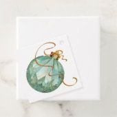  Blauw en Gouden Kerst Ornament Gift Labels (In situ)
