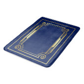 Blauw en gouden kunst Deco Style Bath Mat (Gekanteld)