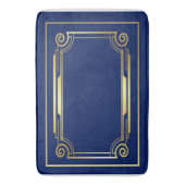 Blauw en gouden kunst Deco Style Bath Mat (Voorkant Verticaal)