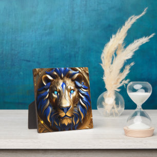 Blauw En Gouden Leeuwenkop, Fotoplaat