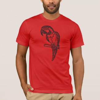 Blauw en gouden Macaw T-shirt