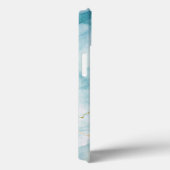 Blauw en gouden marmer Case-Mate iPhone case (Achterkant / Rechts)