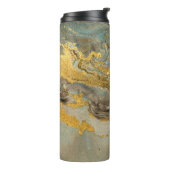Blauw en gouden marmer thermosbeker (Gedraaid links)