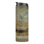 Blauw en gouden marmer thermosbeker (Geroteerd rechts)