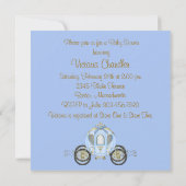 Blauw en gouden prins babyshower kaart (Achterkant)