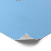 Blauw en gouden prins babyshower poster (Hoek)
