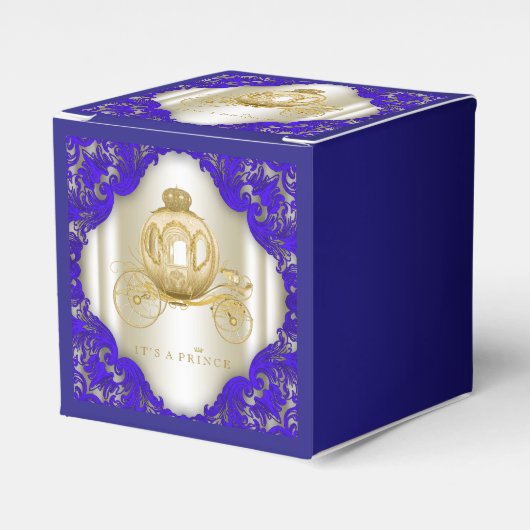 Blauw en Gouden Prins Bedankdoosjes (Voorkant Zijde)