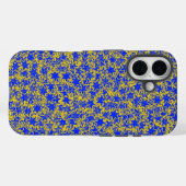 Blauw en Gouden Ster Team Spirit Sport Kleuren Case-Mate iPhone Case (Achterkant (horizontaal))