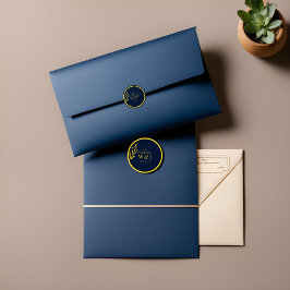 blauw en gouden : sticker maker online : bruiloft