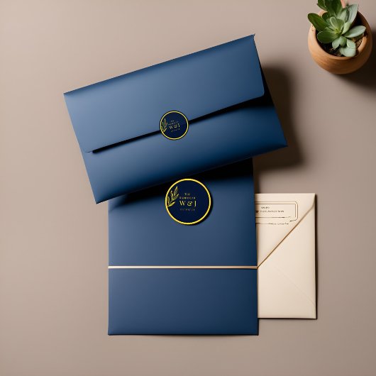 blauw en gouden : sticker maker online : bruiloft